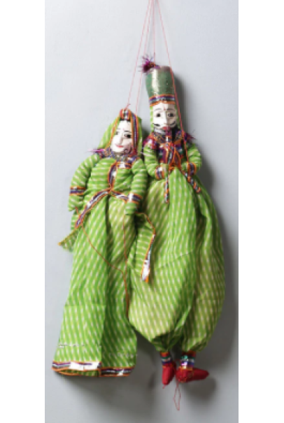 Green  Pupet Wall Hangings Set of 2